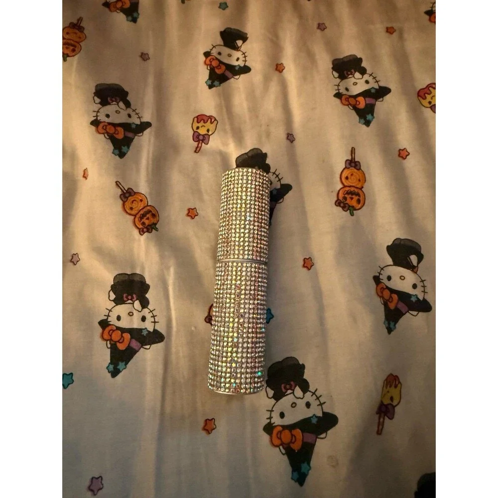Bling Silver Rhinestone Travel Perfume Atomizer - Refillable Spray Bottle